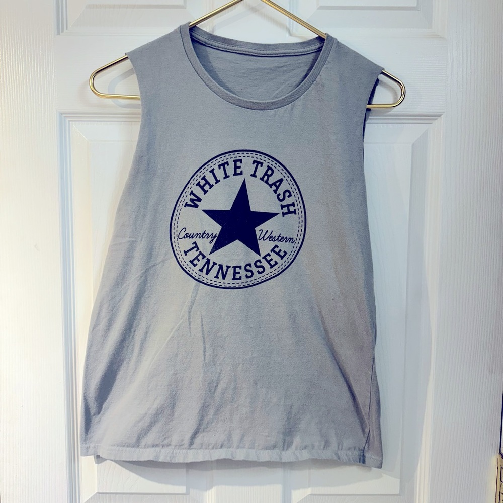 White Trash Tennessee Country & Western cut off tank. Size S.